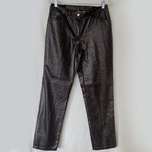 Hearts of Palm Faux Snakeskin Black Sz 8 NWOT Jeans Pants Straight Leg